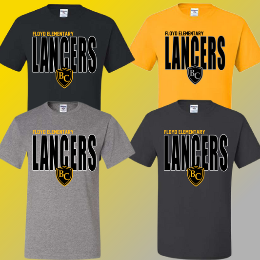 Floyd Lancers - Tall Logo Basic Tee (Youth & Adult) - MADE TO ORDER/TWO WEEKS