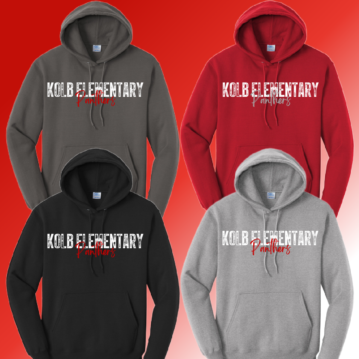 Kolb Elementary - Stamped Basic Hoodie (Youth & Adult) - MADE TO ORDER/TWO WEEKS