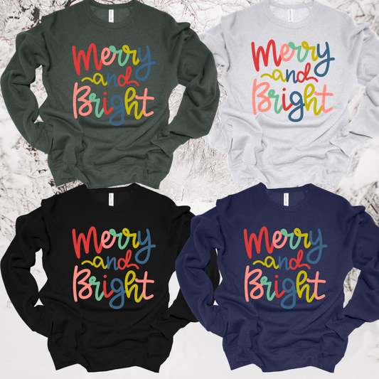 Colorful Merry and Bright - Premium Sweatshirt