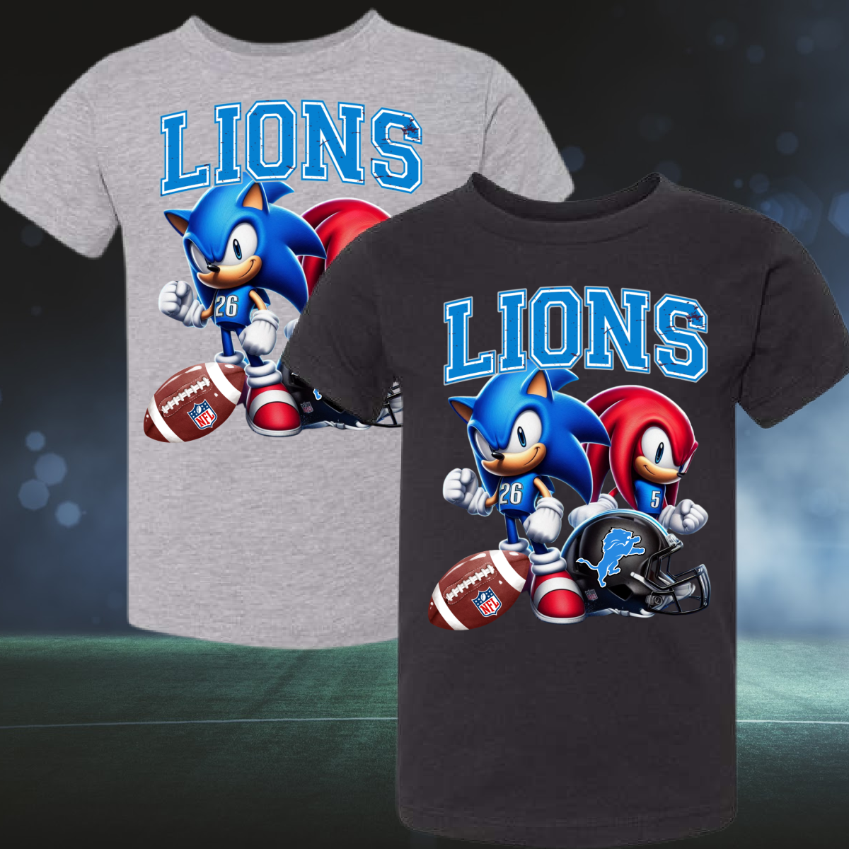 Lions Sonic Tee-Short & Long Sleeve (Youth)