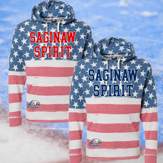 Spirit - Stars & Stripes Tri Blend Fleece Hoodie (Adult)