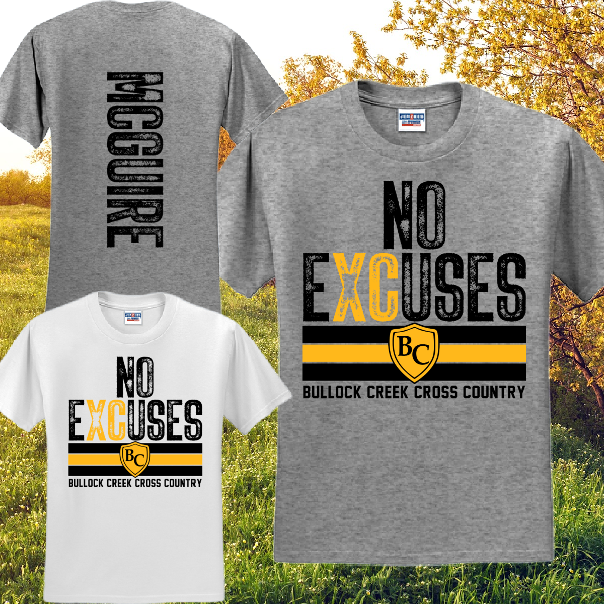 Bullock Creek No Excuses Cross Country Basic Tee