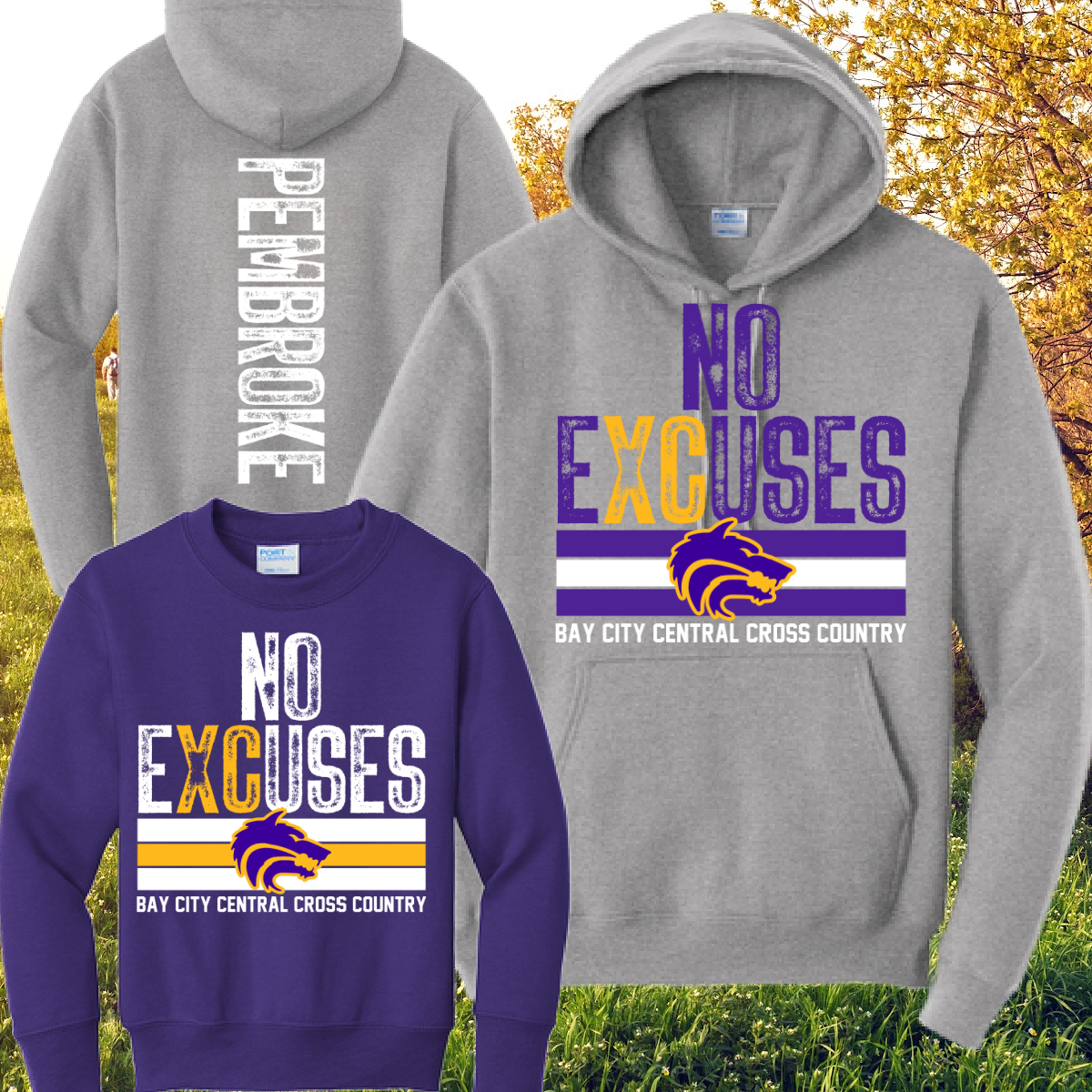 Bay City Central No Excuses Cross Country Basic Sweatshirt