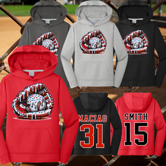 Bay City Bandits Ice Cream Drip Baseball Dri Fit Hoodie (Youth & Adult)