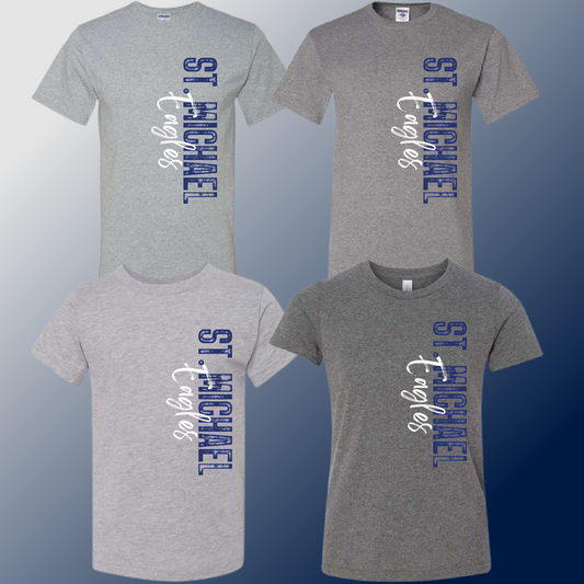 St. Michael Eagles - Gray Vertical Tee