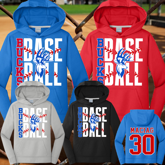 Bay Area Bucks - Baseball/Stitches Performance Hoodie (Youth & Adult)