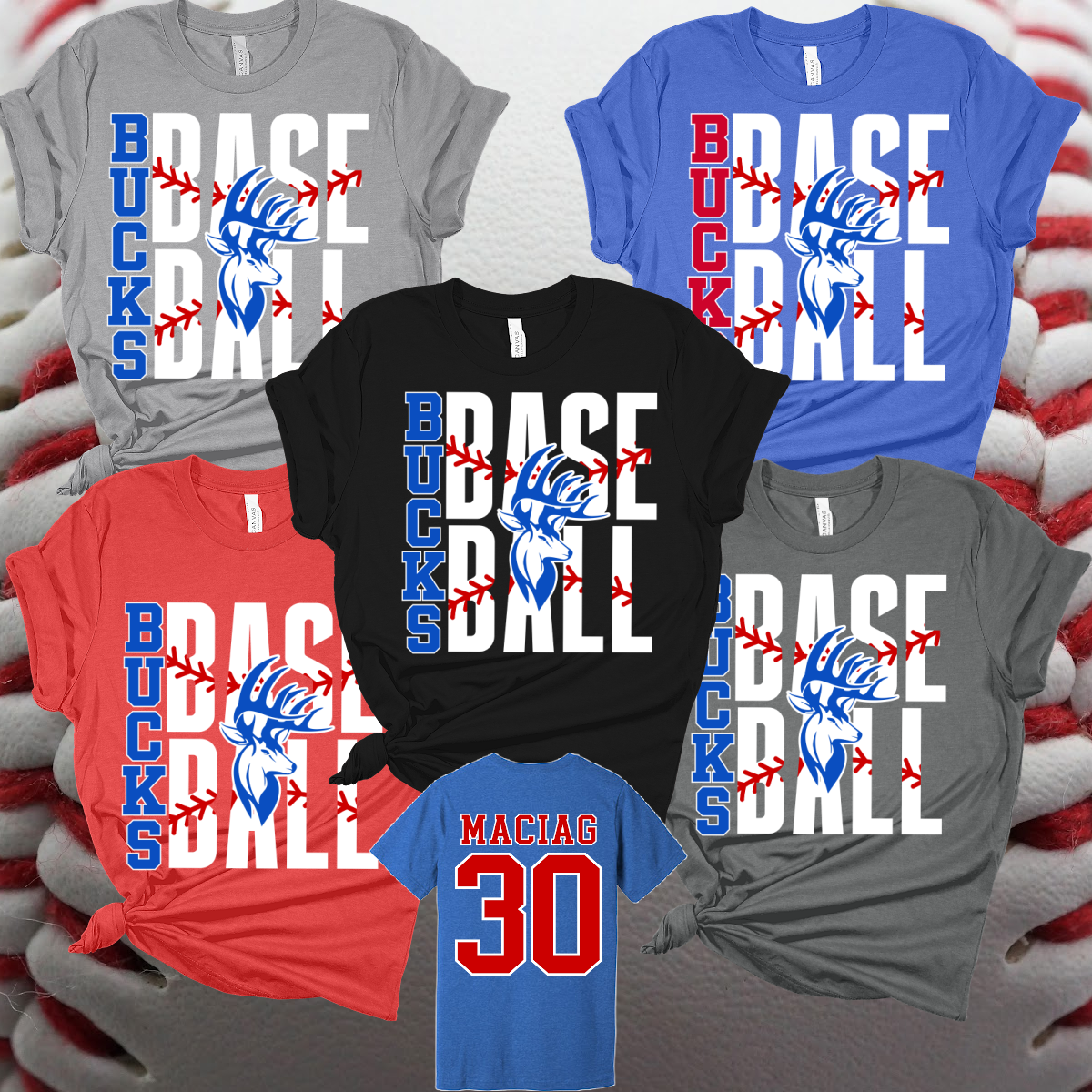 Bay Area Bucks - Baseball/Stitches Premium Tee (Youth & Adult)