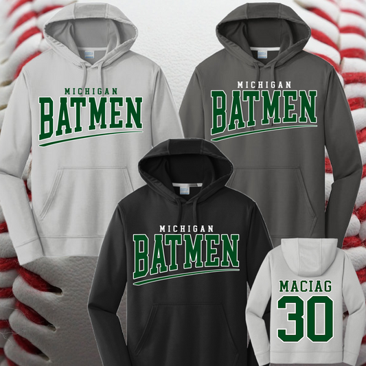 Michigan Batmen - Swoodh Logo Performance Hoodie (Youth & Adult)