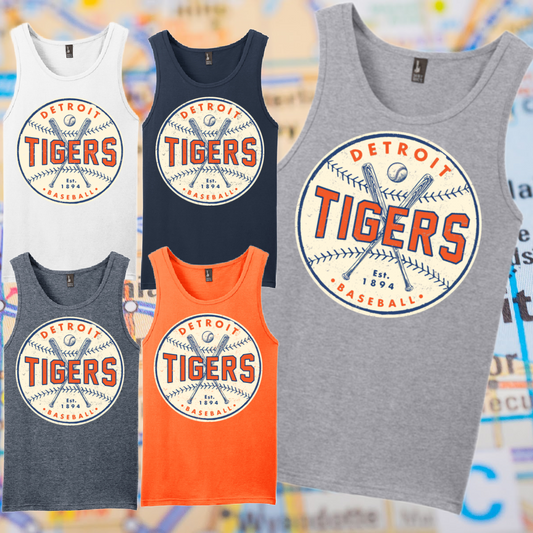 Detroit Baseball Old School Round - Unisex Tank