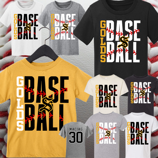 Saginaw Golds - BASEBALL/Stitches Tee (Youth)