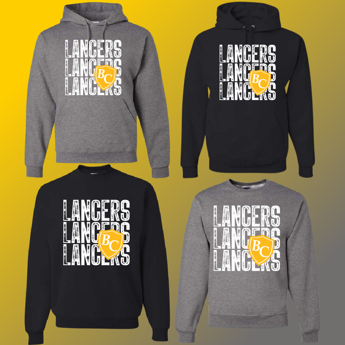 Bullock Creek Lancers  - Repeating Stamped Basic Sweatshirt