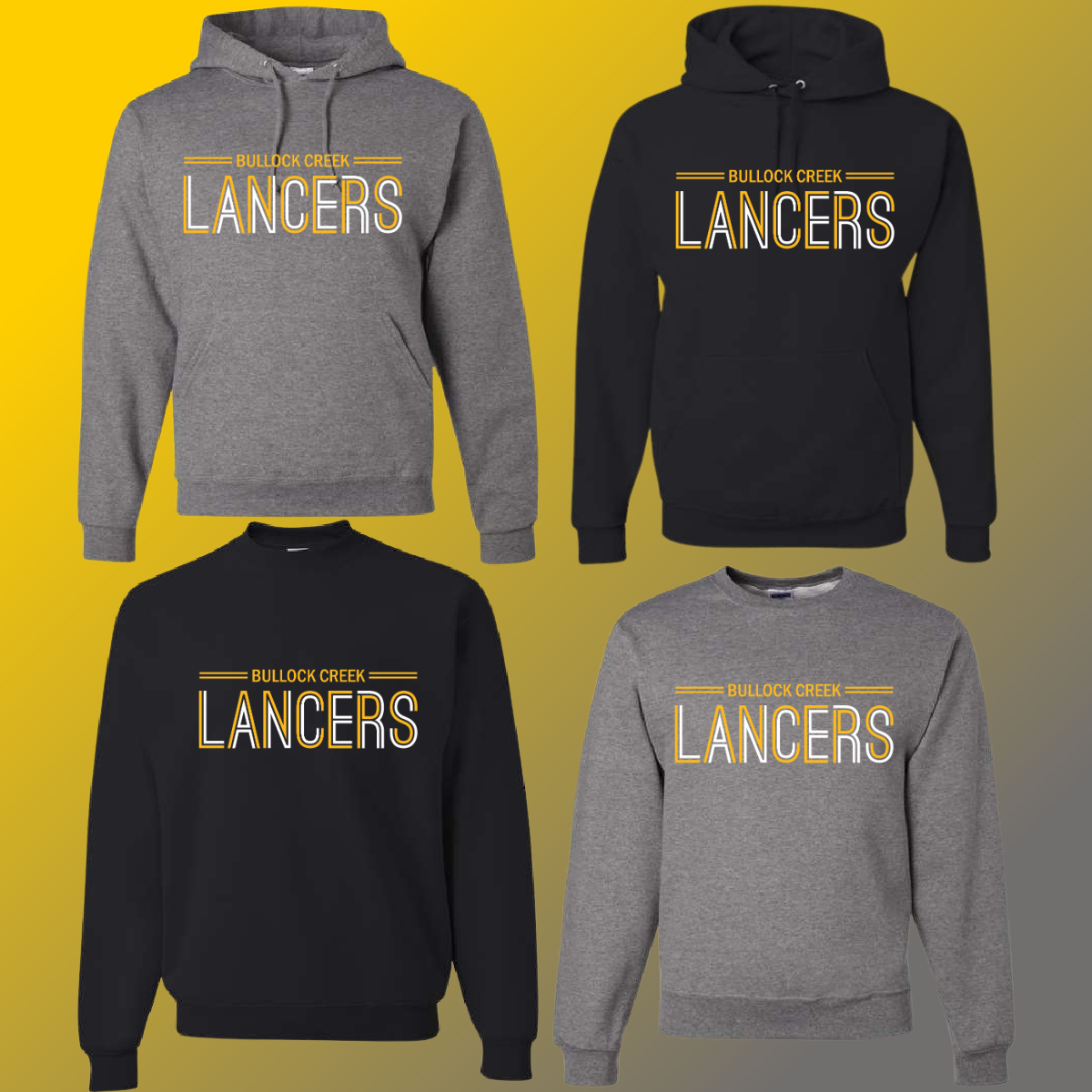 Bullock Creek Lancers  - Double Font Basic Sweatshirt