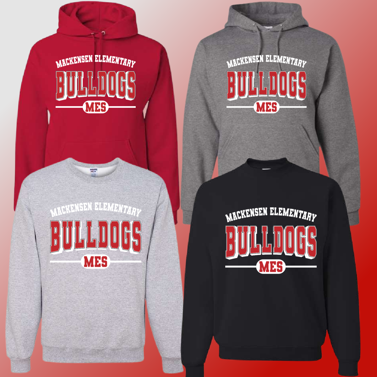 Mackensen Bulldogs  -Varsity Mascot Basic Sweatshirt