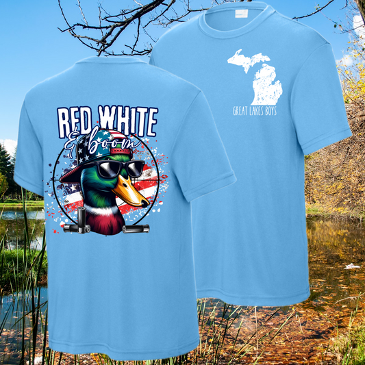 Great Lakes Boys - Red White & Boom Duck Performance Tee (Youth & Adult)
