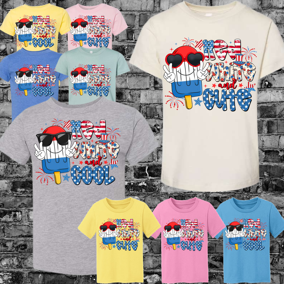 Bomb Pop Red White & Cool/Cute Tee (Youth)