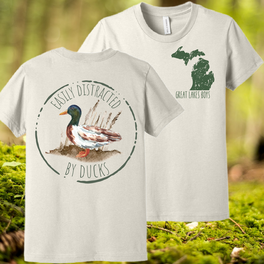 Great Lakes Boys - Easily Distracted By Ducks Premium Tee (Toddler, Youth & Adult)