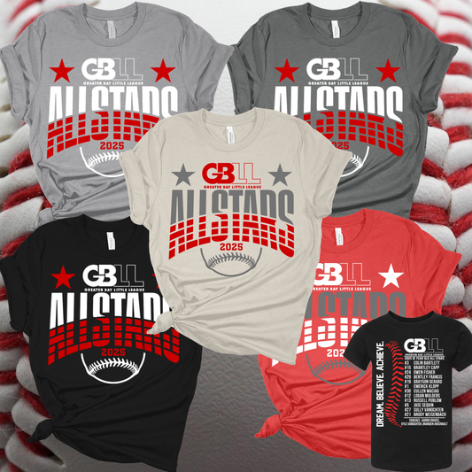Greater Bay Little League - 2025 All Star Premium Tee (Toddler, Youth & Adult)
