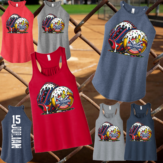 BCSLL - Ice Cream Glove Premium Tank w/Vertical Name & Number