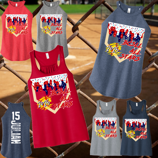BCSLL - Home Plate Premium Tank w/Vertical Name & Number