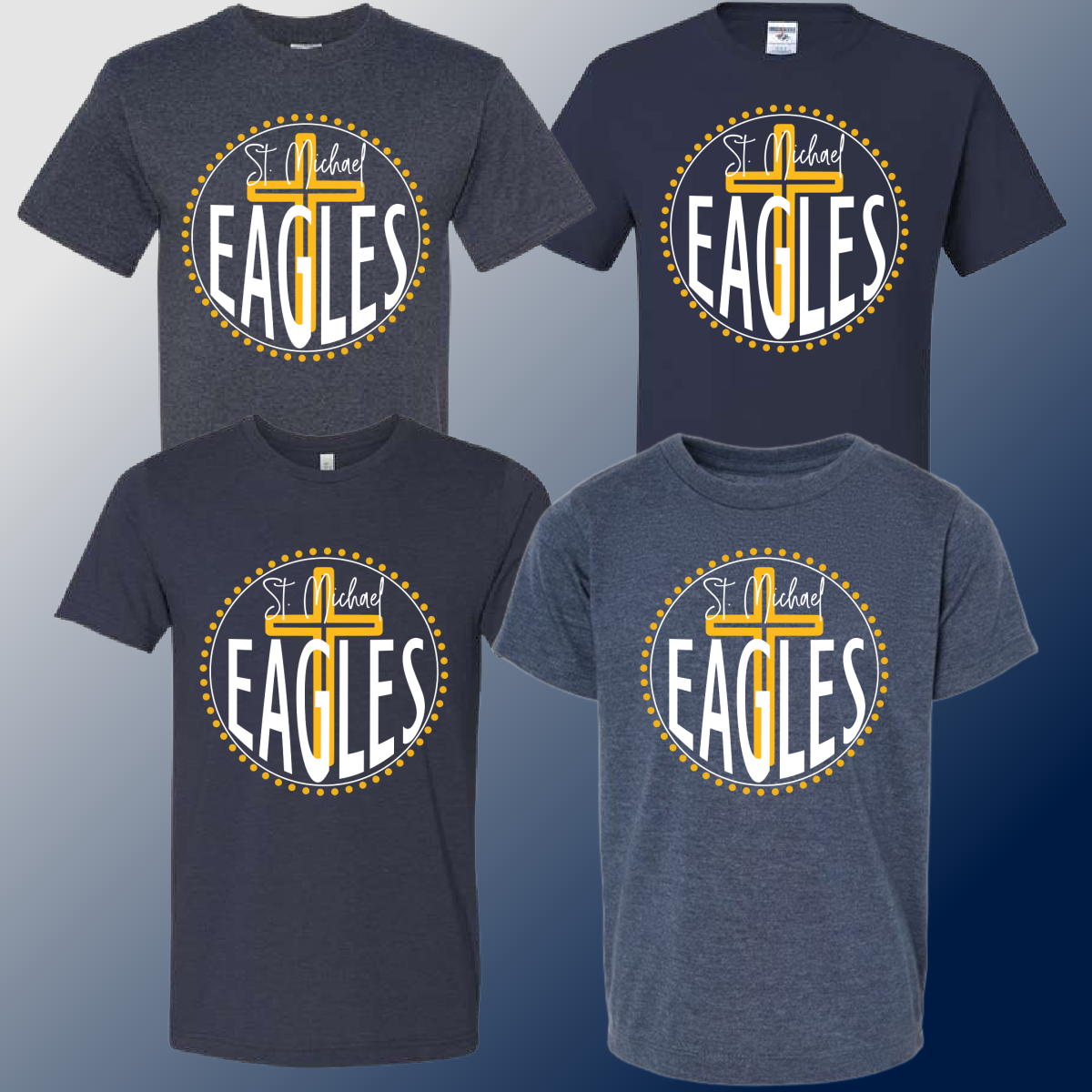 St. Michael Eagles - Round Eagle Tee (Youth & Adult) - MADE TO ORDER/TWO WEEKS