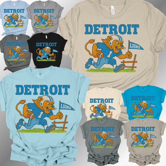 Detroit Football - Vintage Mascot Tee