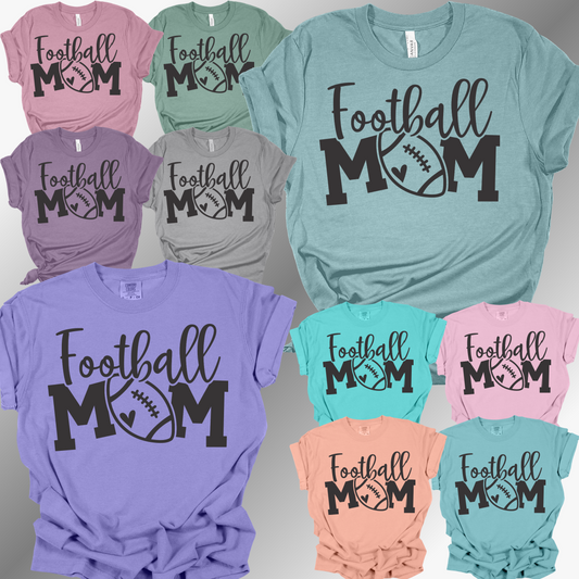 Football Mom Tee (Black Ink)