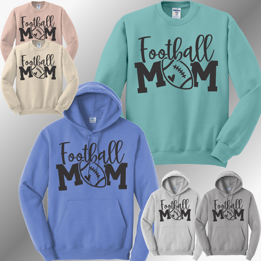 Football Mom Sweatshirt (Black Ink)
