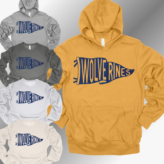 Wolverines - Pennant Flag Premium Sweatshirt