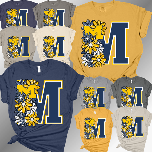 Wolverines - Floral M Tee