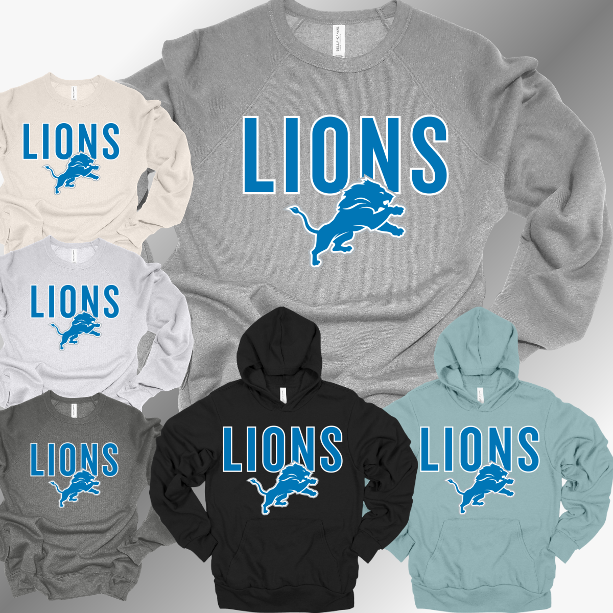 Detroit Football - Oversized Logo Premium Sweatshirt