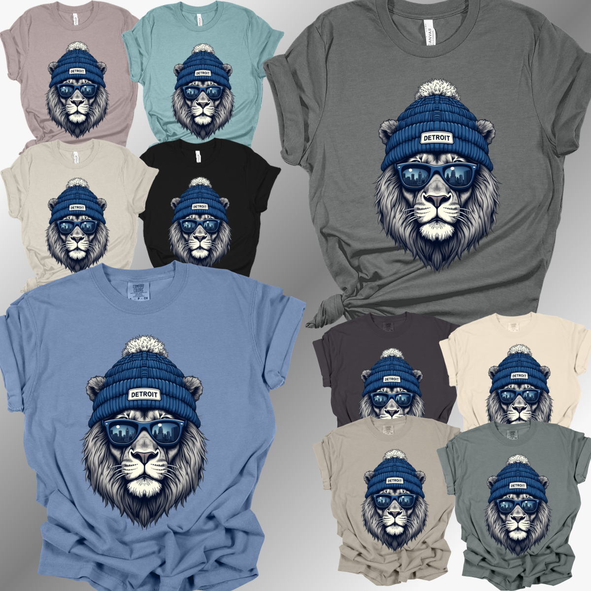 Detroit Football - Beanie Hat Tee
