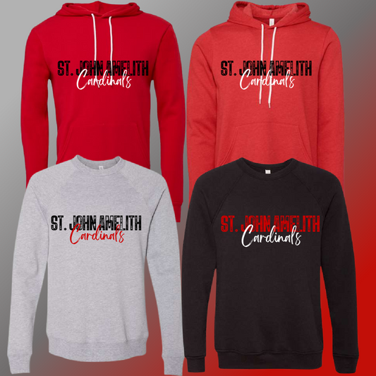 St. John Cardinals  - Simple Stamped Premium Sweatshirt