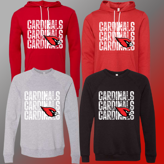 St. John Cardinals  - Repeating Stamped Premium Sweatshirt