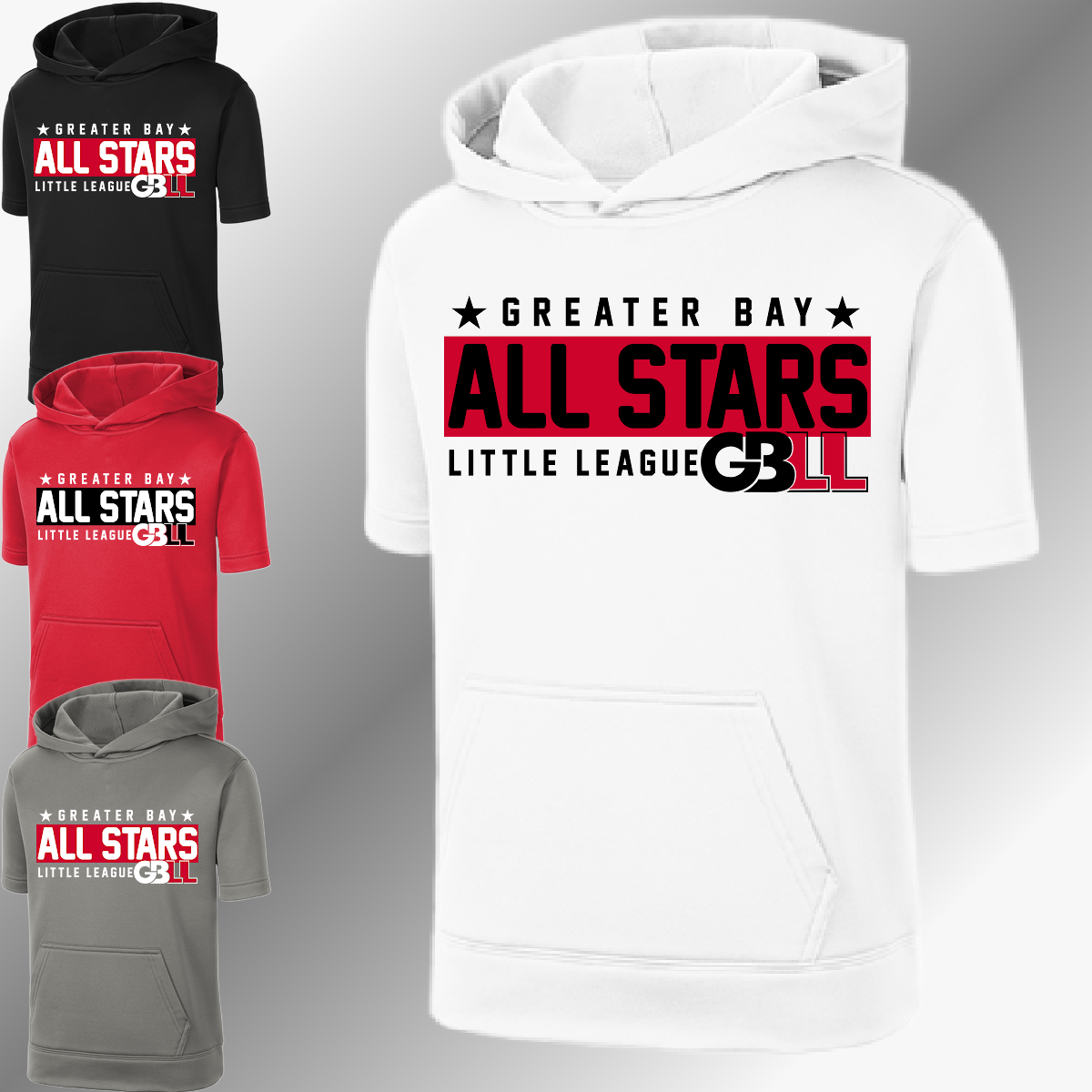 GBLL 2026 Allstars Block Design - Short Sleeve Performance Hoodie (Youth & Adult)