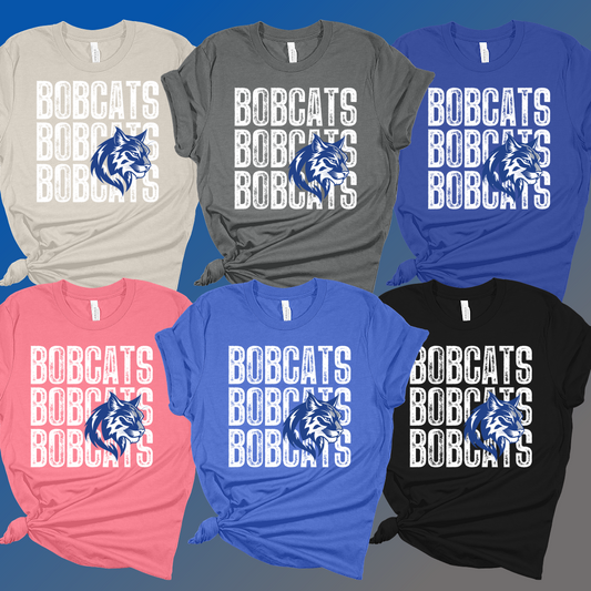 McAlear Sawden Bobcats - Repeating NEW Mascot Premium Tee (Youth & Adult) - MADE TO ORDER/TWO WEEKS