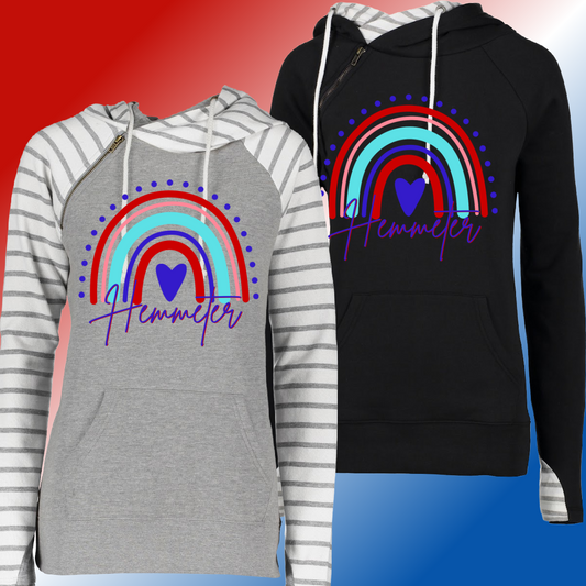 Hemmeter Elementary - Rainbow Double Hoodie (Adult) - MADE TO ORDER/TWO WEEKS