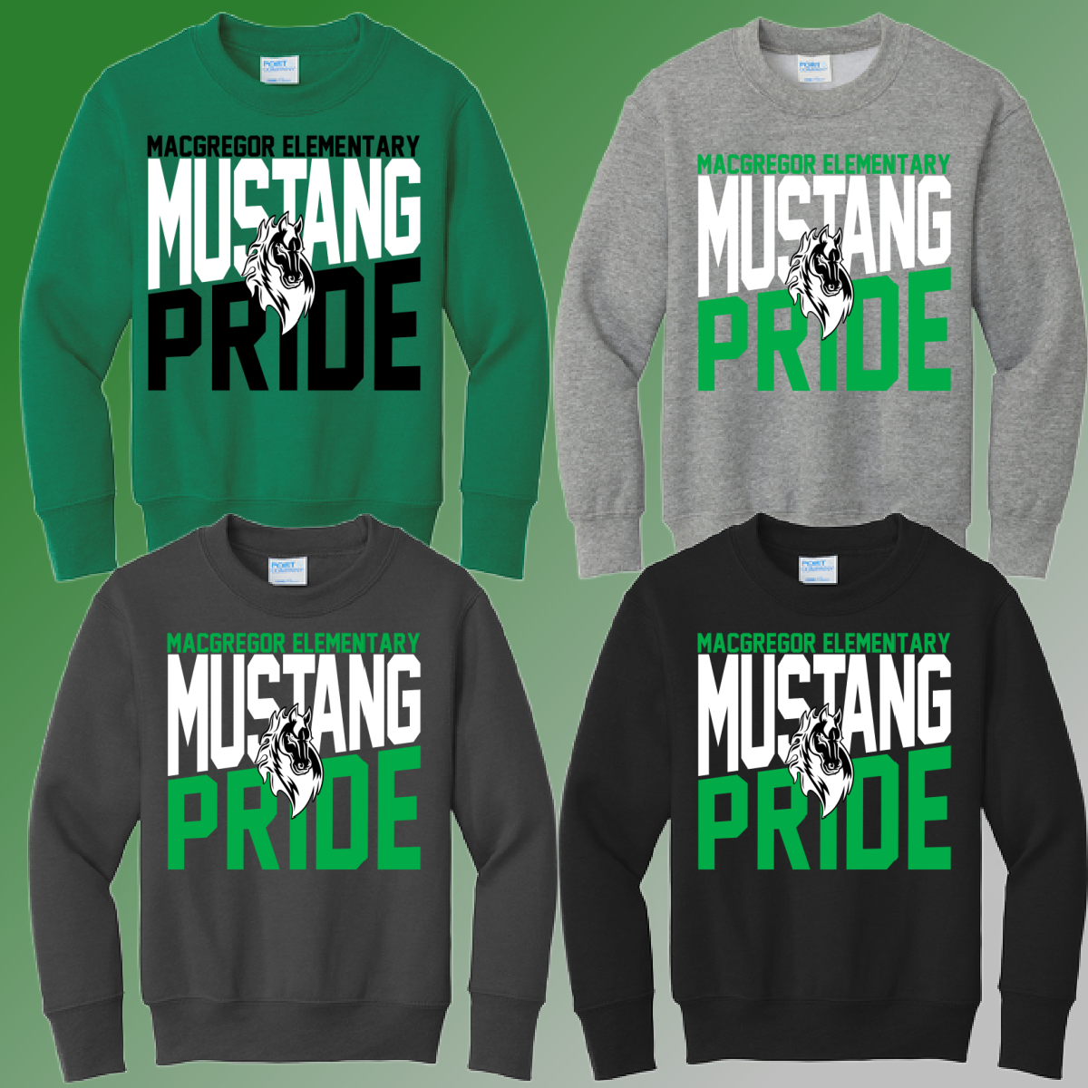 MacGregor Elementary - Angled Logo Basic Crewneck (Youth & Adult) - MADE TO ORDER/TWO WEEKS