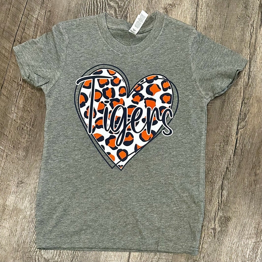 Tigers Leopard Heart Tee (Youth) - Ready To Ship*