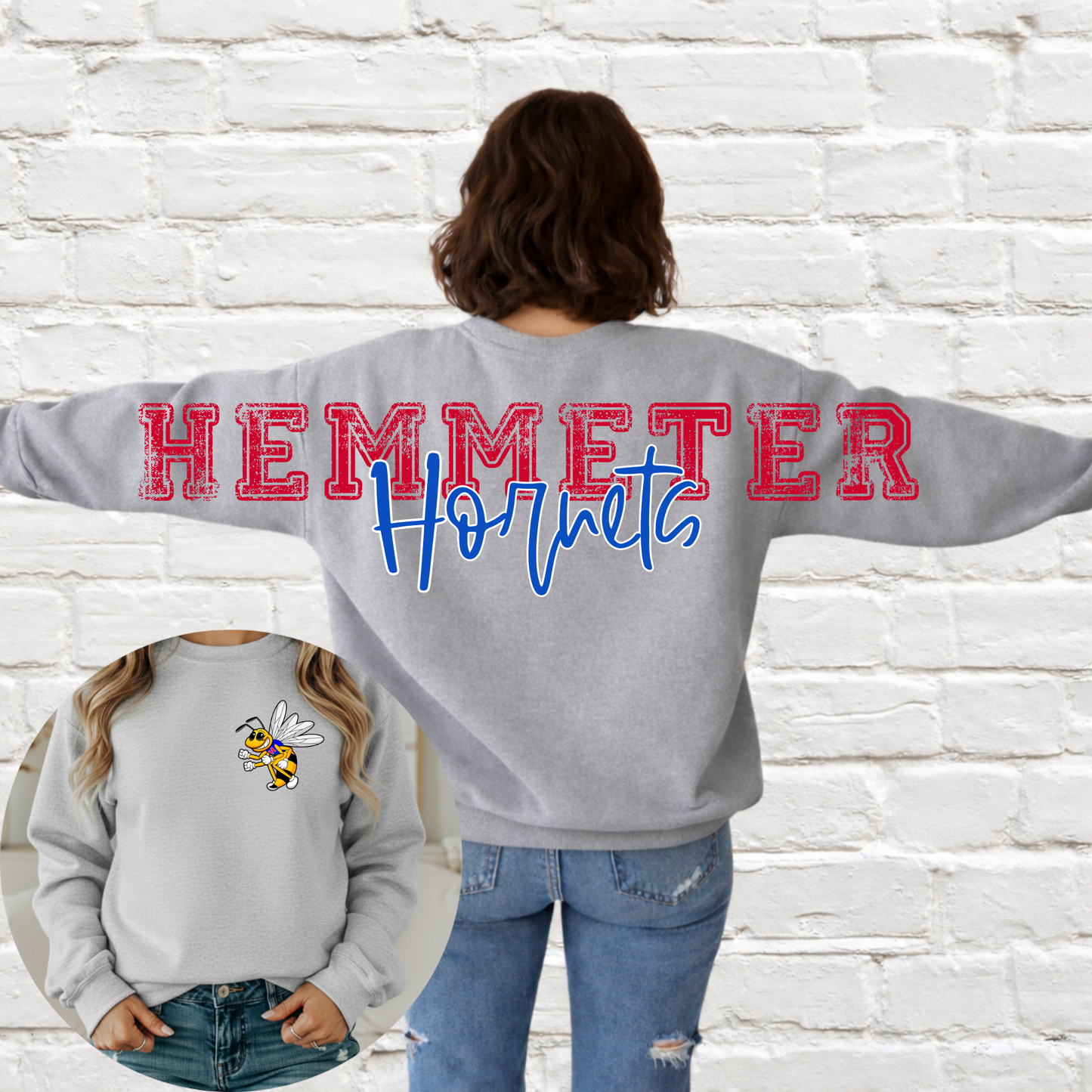 Hemmeter Hornets - Big Across The Back Crewneck