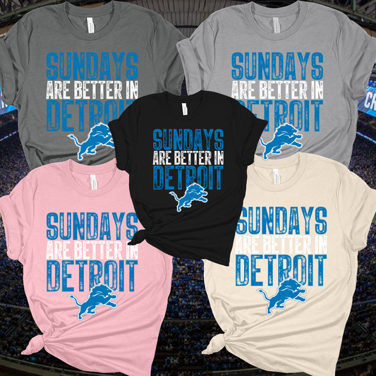 Lions SUNDAYS-FRONT DESIGN Tee (Adult) - MADE TO ORDER/TWO WEEKS