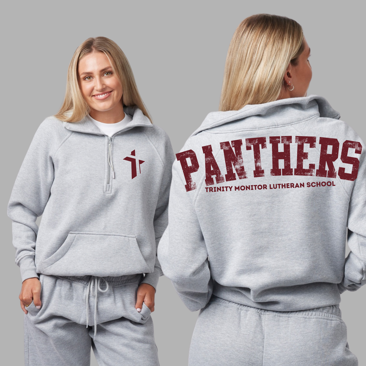 Trinity Monitor Panthers - 1/4 Zip Crewneck (Youth & Adult)