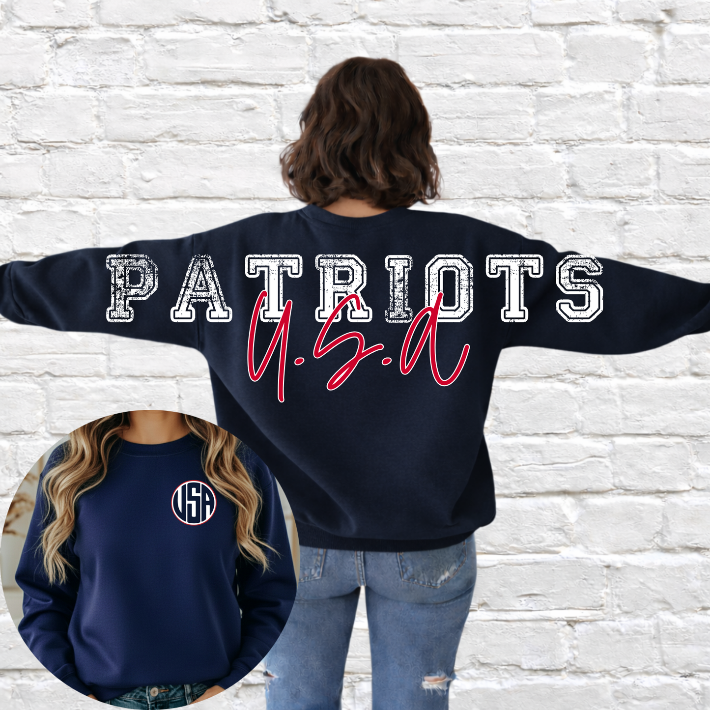 USA Patriots - Big Across The Back Crewneck
