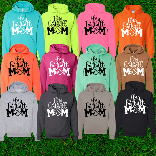 FTH Football - Flag Football Mom Hoodie (Adult) - MADE TO ORDER/TWO WEEKS