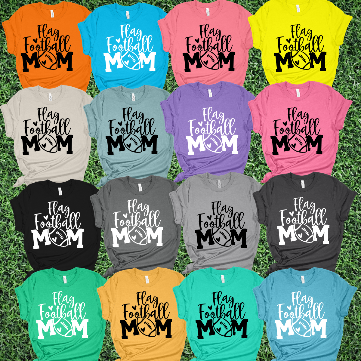 FTH Football - Flag Football Mom Tee (Adult) - MADE TO ORDER/TWO WEEKS