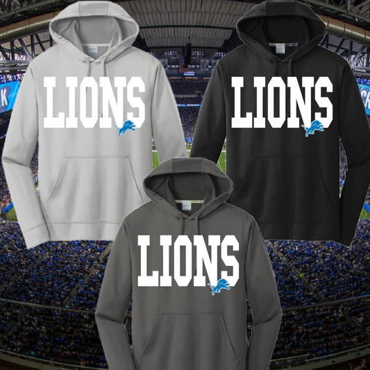 Lions VARSITY Dri Fit Hoodie (Adult) - MADE TO ORDER/TWO WEEKS