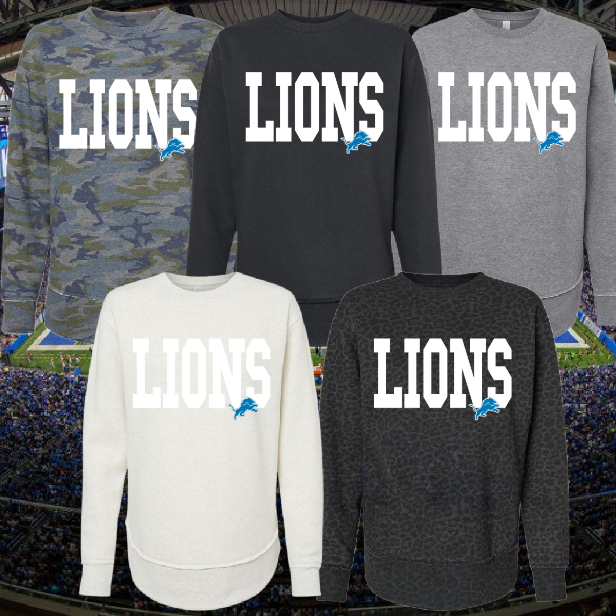 Lions VARSITY Weekender Crewneck (Adult) - MADE TO ORDER/TWO WEEKS