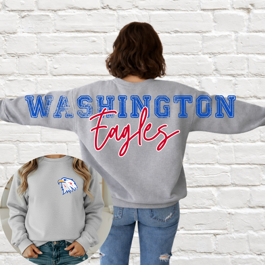 Washington Eagles - Big Across The Back Crewneck