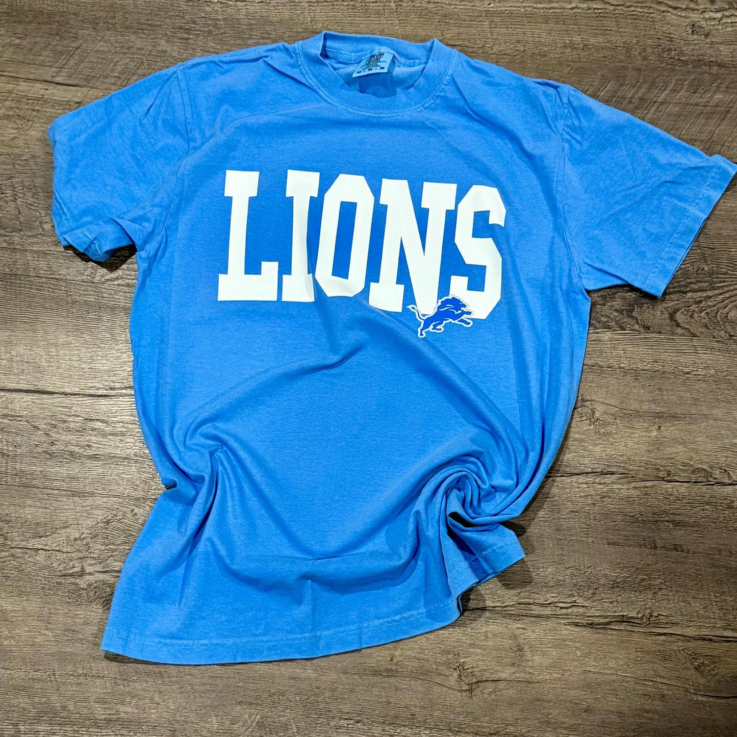 Ready To Ship - Detroit Football Varsity Font CC Tee