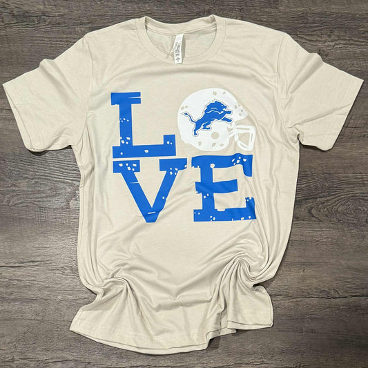 Ready To Ship - Detroit Football LOVE Bella Tee