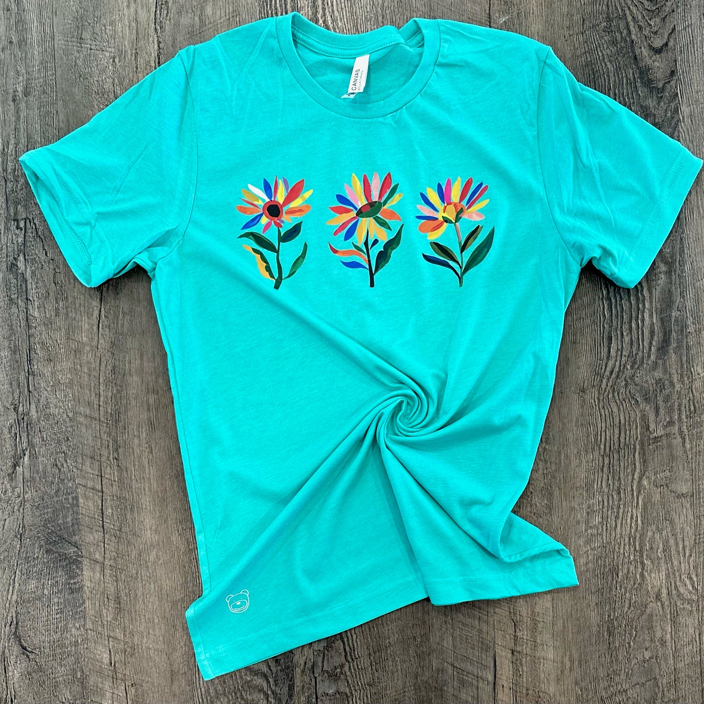 Colorful Flower Trio Tee - Ready To Ship*